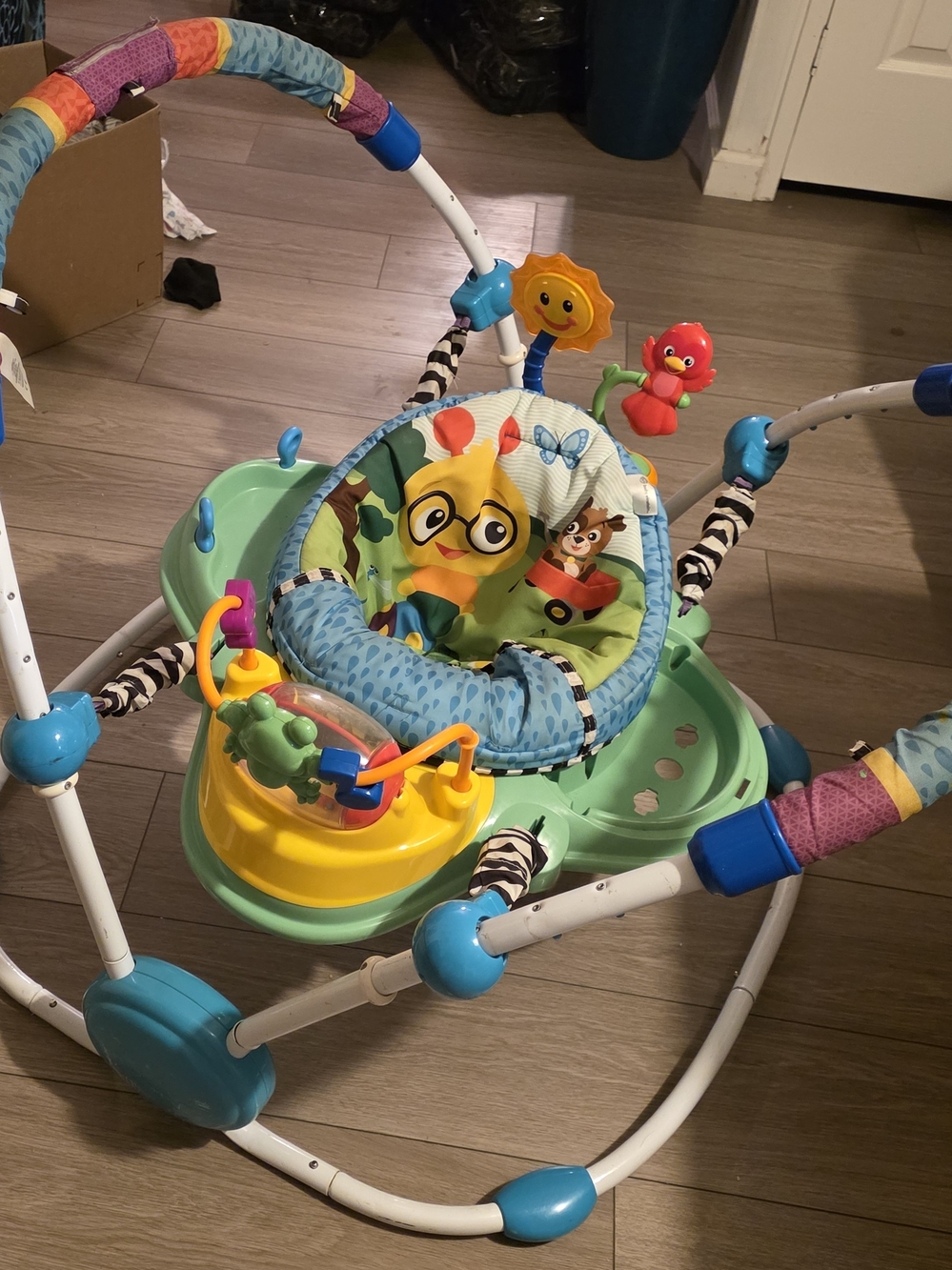Baby Activity Jumper with Green & Blue Seat - Interactive Play Center